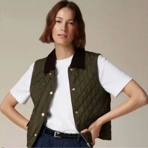 NEW J. Crew Quilted Barn in Vest Rich Olive XXS SOLD OUT